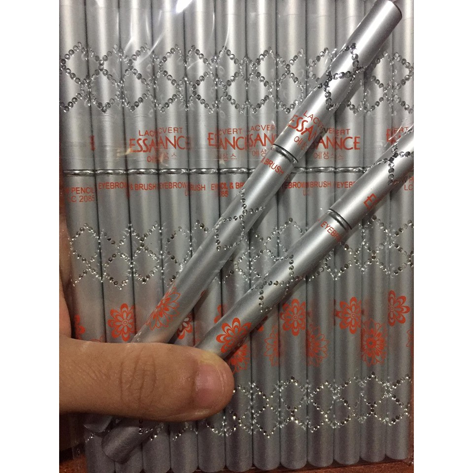 Chì Kẻ Mày 2 Đầu Vỏ Bạc Gân Đá In Hoa Xinh Lắm Nha-Z76-K4T2 | BigBuy360 - bigbuy360.vn