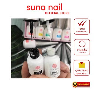 Cọ nét  Hoa Hồng , cọ vẽ móng Đen-Trắng màu cơ bản