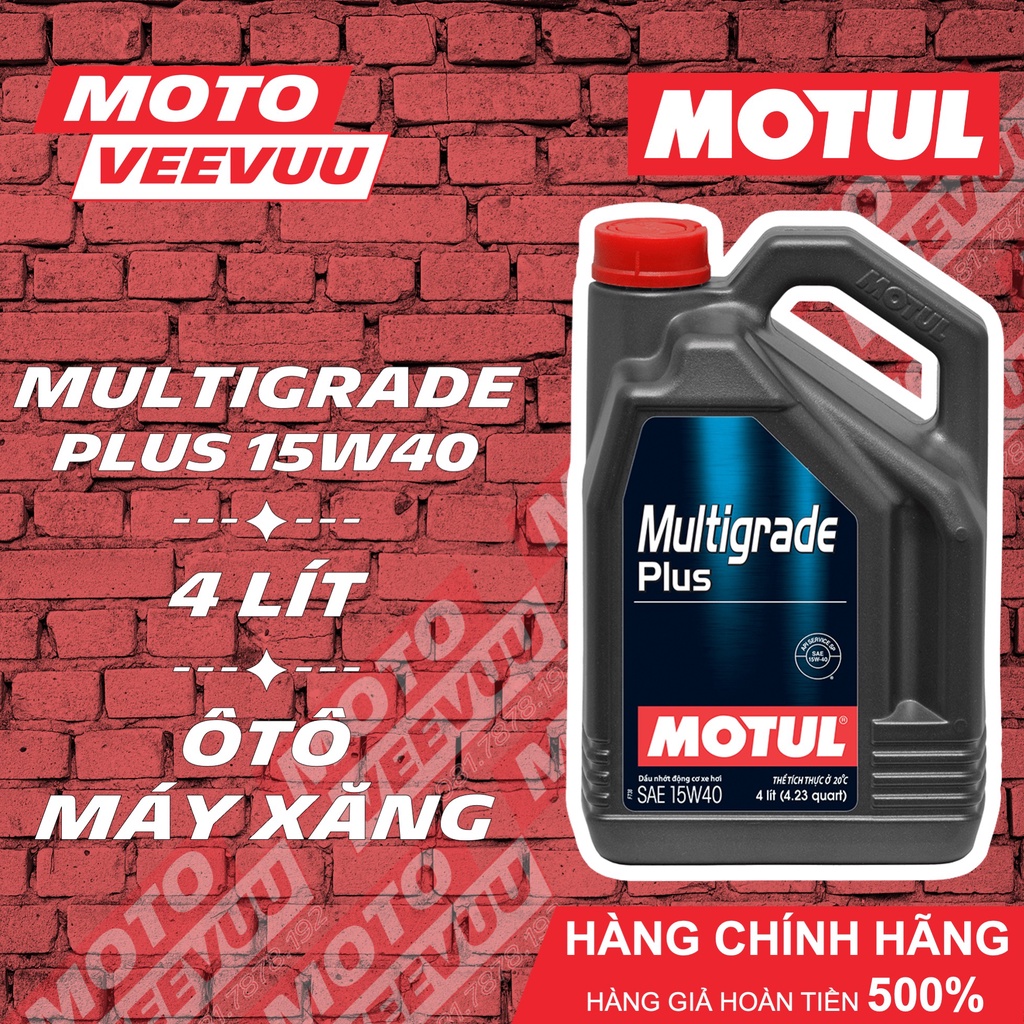 Dầu nhớt oto MOTUL MultiGrade Plus 15W40 4 Lít Động cơ xăng