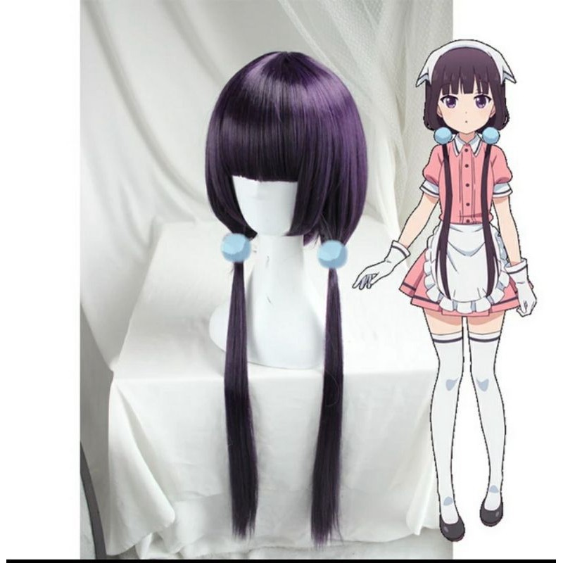 [Sẵn] Wig/tóc giả cosplay Maika Sakuranomiya màu tím đen - Blend S tại MIU SHOP 03