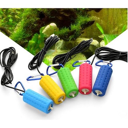 Máy sục oxy bể cá, kết nối USB siêu êm cho bể cá nhỏ gọn, tiết kiệm điện