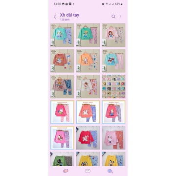 Bộ cotton xuất hàn bé trai / bé gái nhí / nhỡ / đại