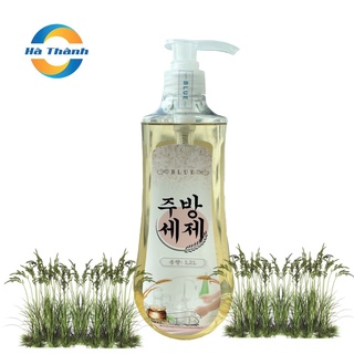 Nước rửa chén blue ngũ cốc chai 1200 ml - nhiều mùi hương, sạch khuẩn, tẩy sạch dầu, an toàn không hại da tay
