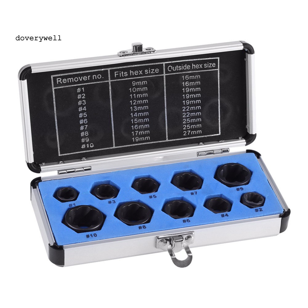Set 10 Đầu Tháo Gỡ Ốc Vít Bị Hư Bằng Kim Loại