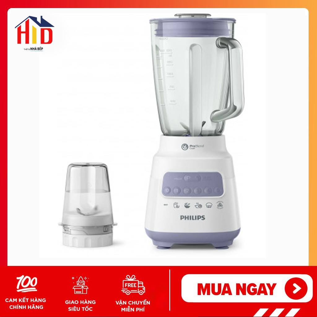 [Mã ELHA22 giảm 6% đơn 300K] [BẢO HÀNH 2 NĂM] Máy xay sinh tố thế hệ mới Philips HR2221 thay thế cho model HR2115