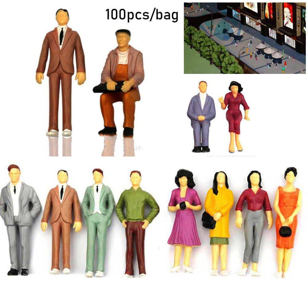 Set 100 Mô Hình Người Nhiều Màu Sắc Dùng Để Trang Trí Nhà Búp Bê