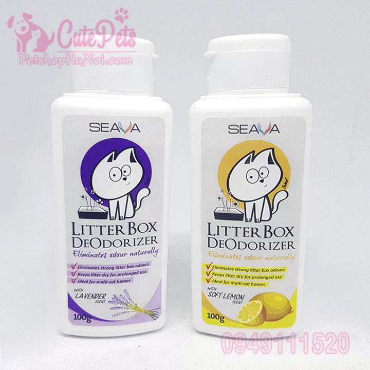 Bột khử mùi tăng vón cho cát vệ sinh mèo Litter Box Deodorizer 100g - Cutepets phụ kiện chó mèo Pet shop Hà Nội