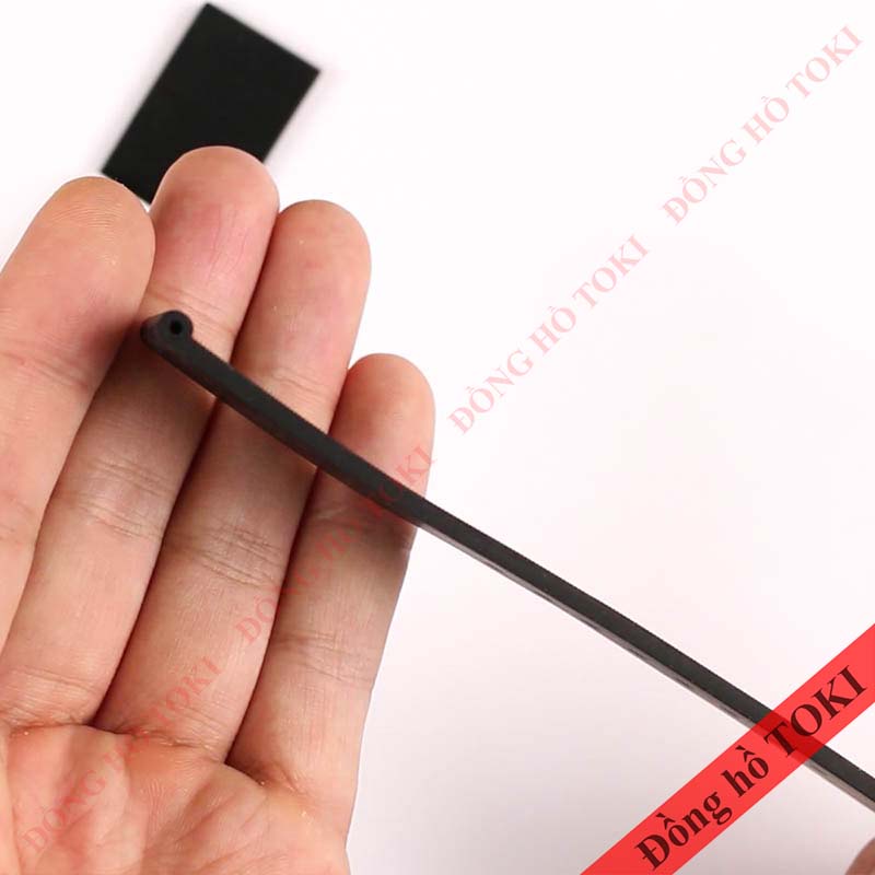Dây đồng hồ silicone ZRC Pháp dòng GOMMA đen mỏng