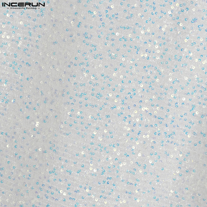 Áo ba lỗ Incerun thiết kế xuyên thấu đính kim sa trẻ trung dành cho nam