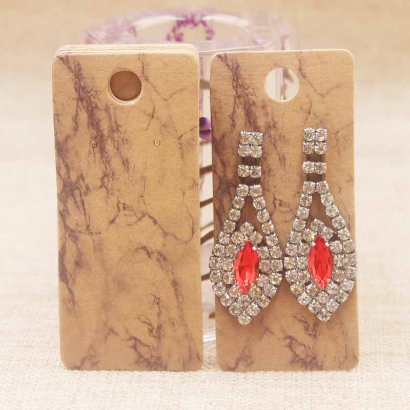 Set 100 Giấy In Màu Kích Thước 4*9cm Đựng Bông Tai Thẻ