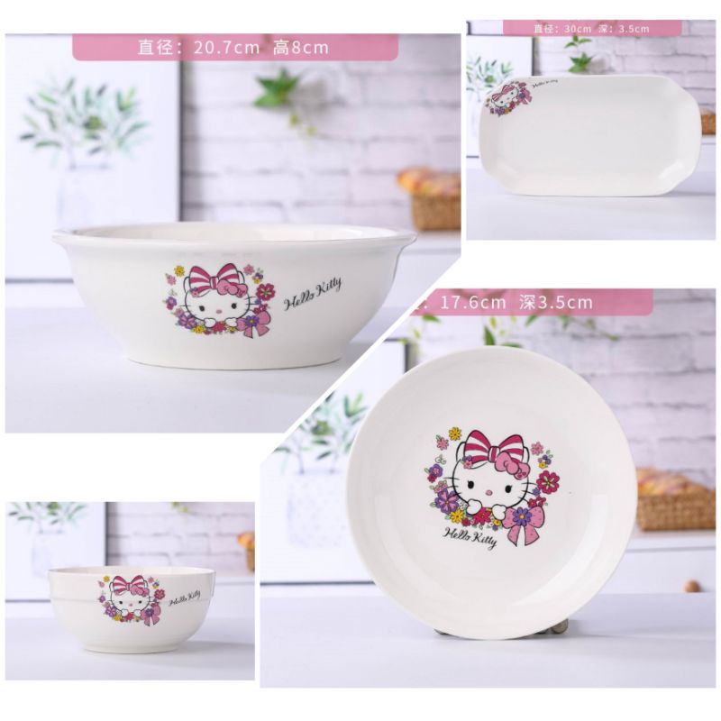 🌻CHÉN TÔ DĨA SỨ HELLO KITTY 🎀 KITTY HOUSE
