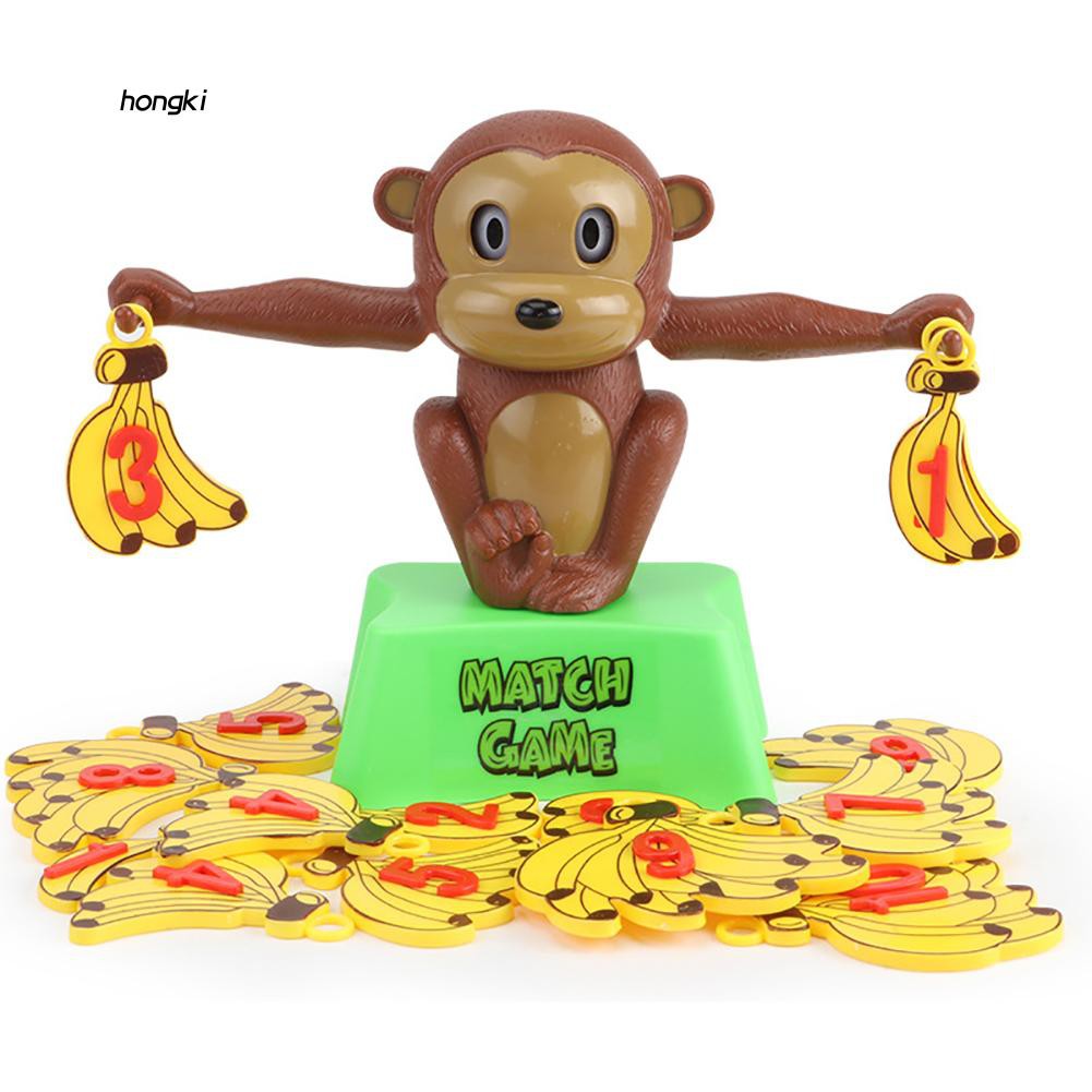 Bộ đồ chơi cân bằng hình chú khỉ cầm chuối cho bé quan sát tư duy
