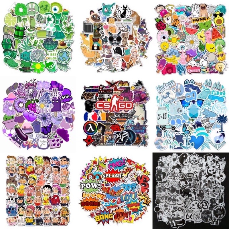 [CHẤT] Sticker 50 Miếng Lớn Chống Thấm Nước | BigBuy360 - bigbuy360.vn