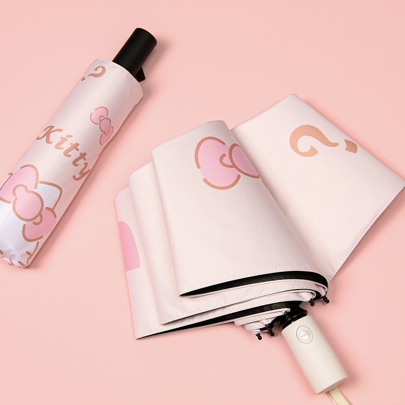 Dù Gấp Tự Động Hình Hello Kitty Dễ Thương