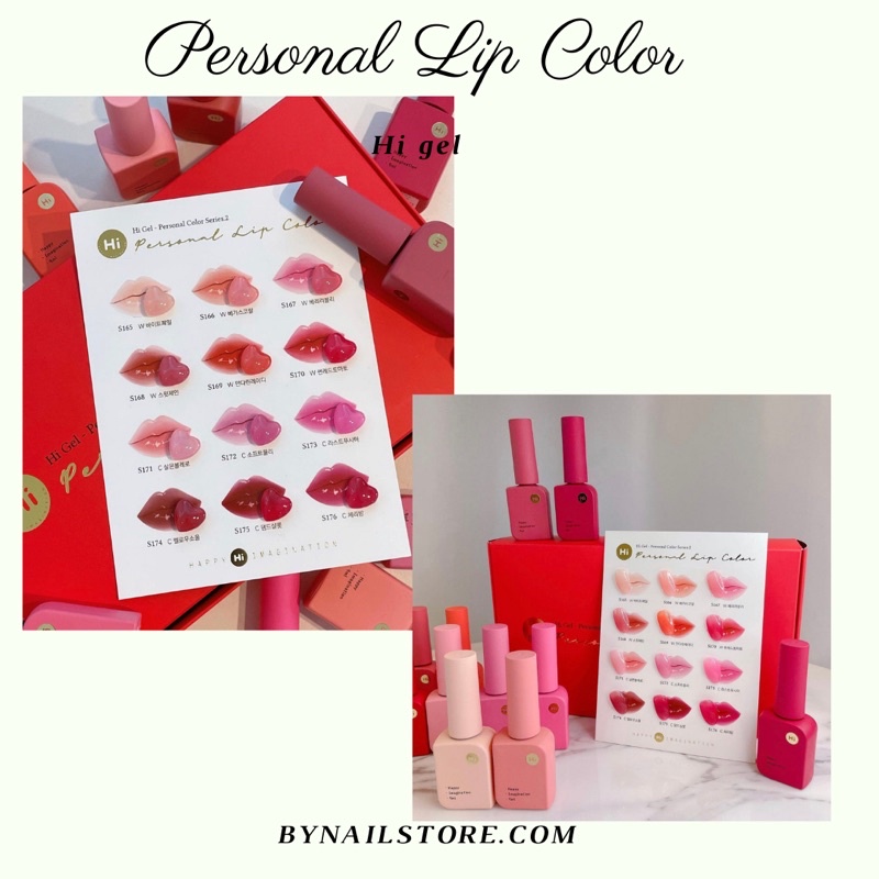 [Hi gel]Bộ sản phẩm sơn gel thạch si-ro cao cấp Hàn Quốc series 2 Personal lip color (12 chai)