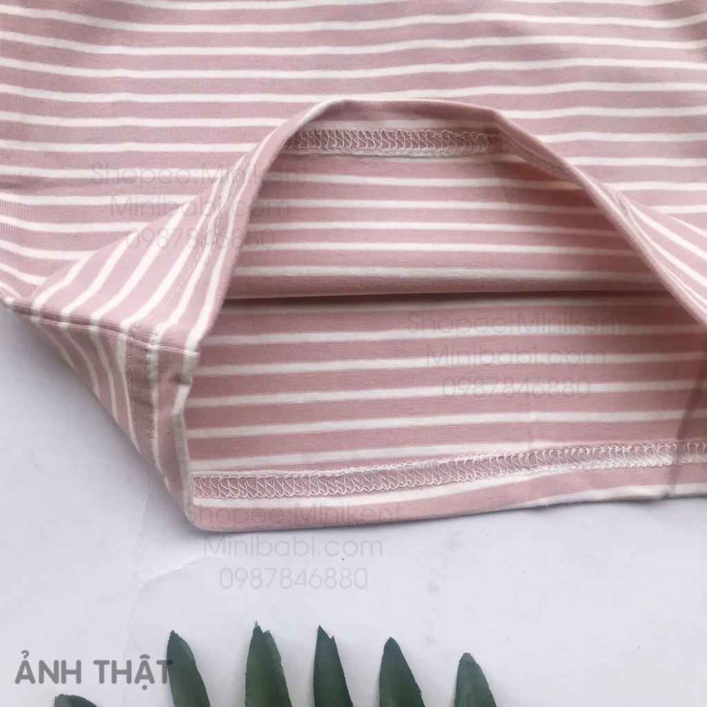 Áo cotton thun cổ lọ cho bé