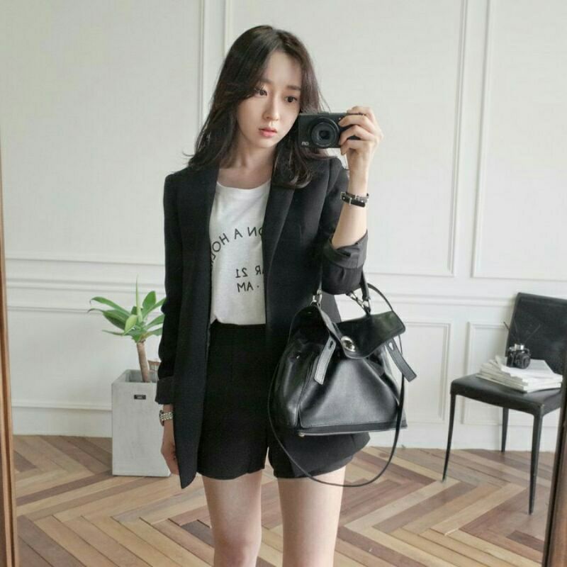Áo Blazer Quảng Châu 2 lớp kèm đệm vai và túi thật sâu đẹp size S/M/L/XL/2XL