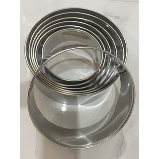Khuôn mousse tròn Inox cao 5cm - Inox 304 không gỉ