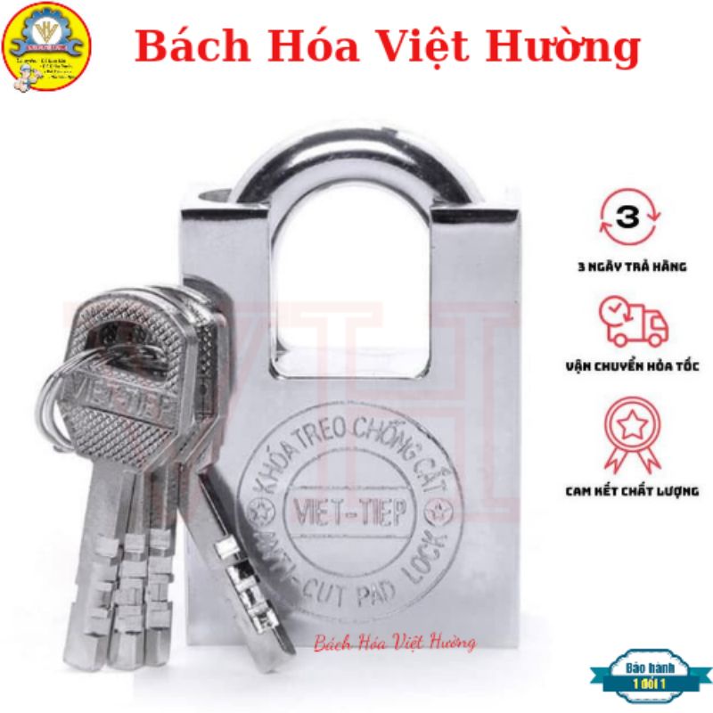 Khóa Việt tiệp chống cắt, chống trộm đủ loại, hàng chính hãng thép không gỉ, khóa cầu 8-402, cầu 10-502, cầu 12 -602