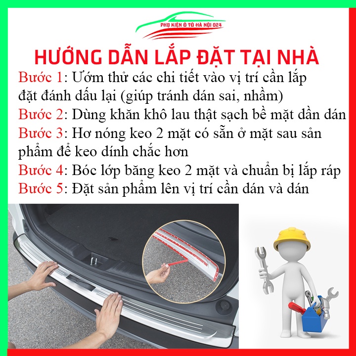 Ốp chống trầy cốp Vinfast Fadil 2019-2023 inox sáng bóng