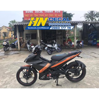 Tem trùm exciter 150 đen chỉ cam