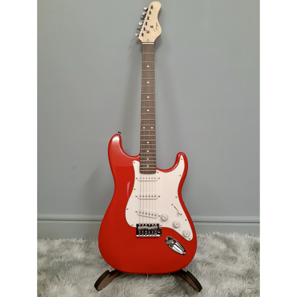 Guitar Điện Saiger 3 mobin màu đỏ