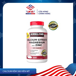 Kirkland Signature Calcium Citrate Magnesium & ZinC 500 viên Mỹ