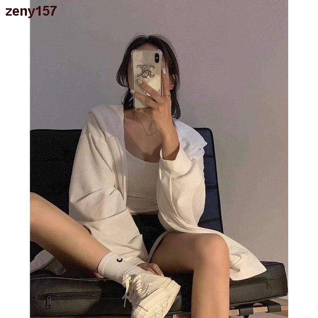 ✷㍿zeny157Set đồ 🌸 Set 3 món hoodie và áo hai dây và quần PHULA tay phồng form rộng chất nỉ tàu dành cho nữ có dây kéo U | BigBuy360 - bigbuy360.vn
