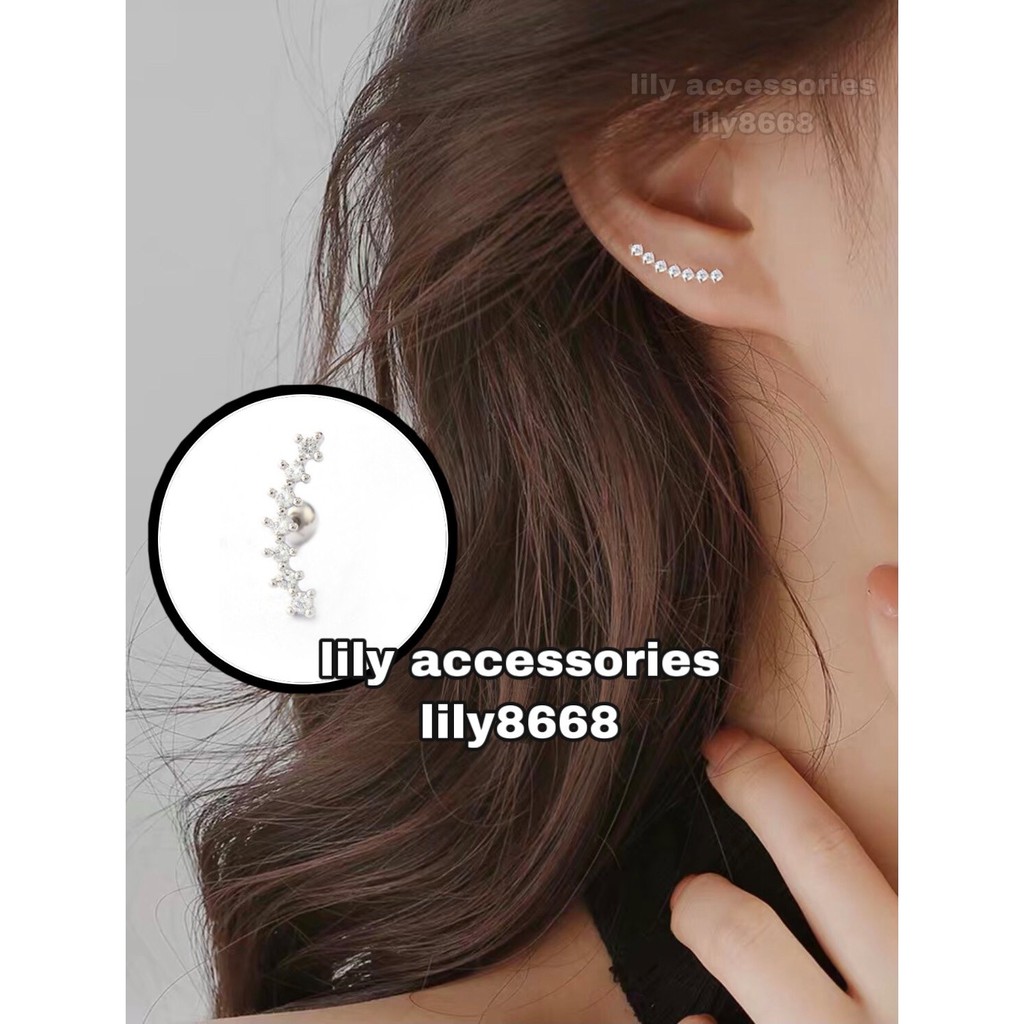 Khuyên tai titan cung đá không gỉ không đen không dị ứng nam nữ unisex