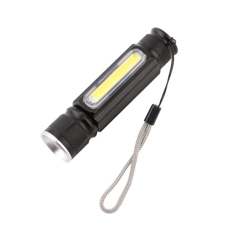 Đèn pin nhật bản - Đèn pin mini đa năng bóng Q5L siêu sáng có đèn trên thân - Chế độ sạc USB Zoom LED - cầm tay ,gắn xe