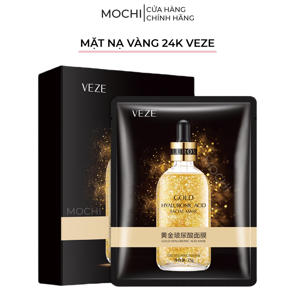 Mặt Nạ Giấy Vàng 24K Dưỡng Trắng Da l Thải Độc Mụn l Trẻ Hoá l Cấp Ẩm Mask Đắp Mặt Gold Venzen Nội Địa Trung MOCHI SHOP