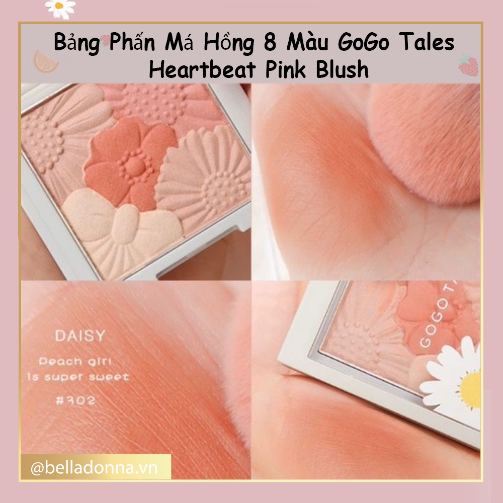 Bảng Phấn Má Hồng Hoa Cúc GoGo Tales Heartbeat Pink Blush