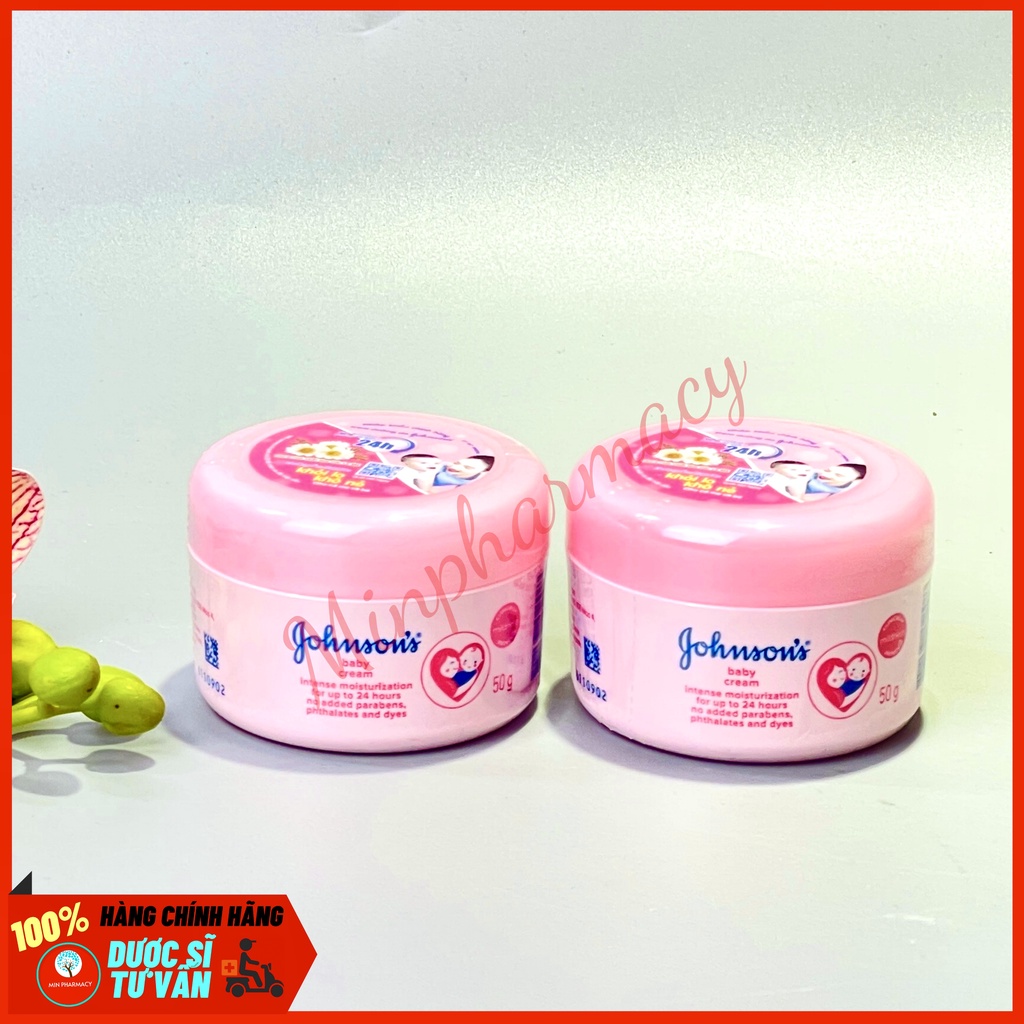 Kem dưỡng thể cho bé chứa gạo và sữa Johnsons Milk & Rice Baby Cream 50g - Minpharmacy
