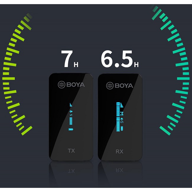 Micro không dây BOYA XM6 S2 cổng 3.5mm (2TX + 1RX) dùng cho điện thoại, máy ảnh