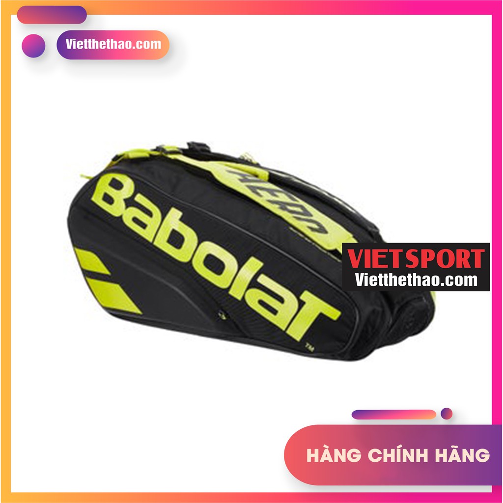 Bao Vợt Tennis Babolat Pure Aero 6P - Túi Đựng Vợt Cầu Lông Tennis Babolat Chính Hãng