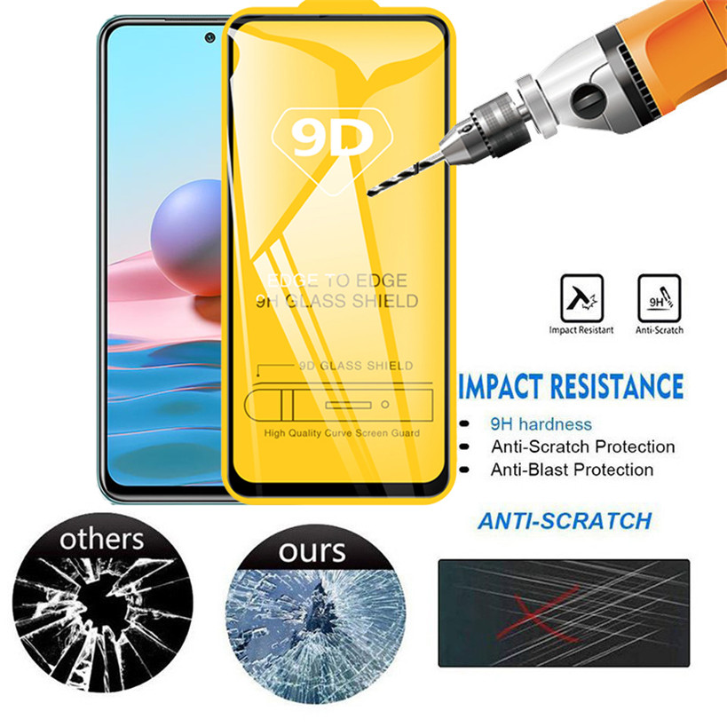 Kính cường lực Full màn 9D Xiaomi Mi Poco F4 F3 M4 M3 X3 X4 Pro 12T 11T 9T 10T 11 12 Lite Redmi Note 7 8 9 10 11 12 12S 11S 10S 9S 9A 9C 10A 10C