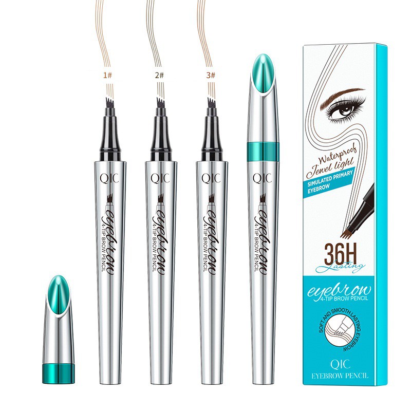 (Hàng Mới Về) Bút Kẻ Mày Dạng Phẩy Sợi Đầu Phân 4 Nhánh Kháng Nước Lâu Trôi | BigBuy360 - bigbuy360.vn