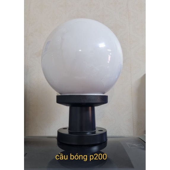Đèn cầu cổng hình tròn phi 200mm và 250mm chất liệu nhựa acrylic bền đẹp chuyên trang trí tường bao,cổng...
