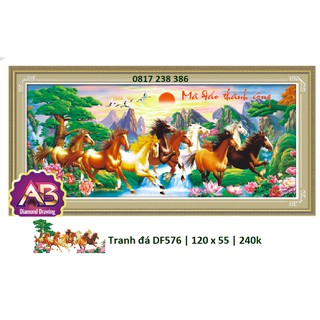 Tranh đính đá Mã Đáo Thành Công DF576 (120 x 55 cm)