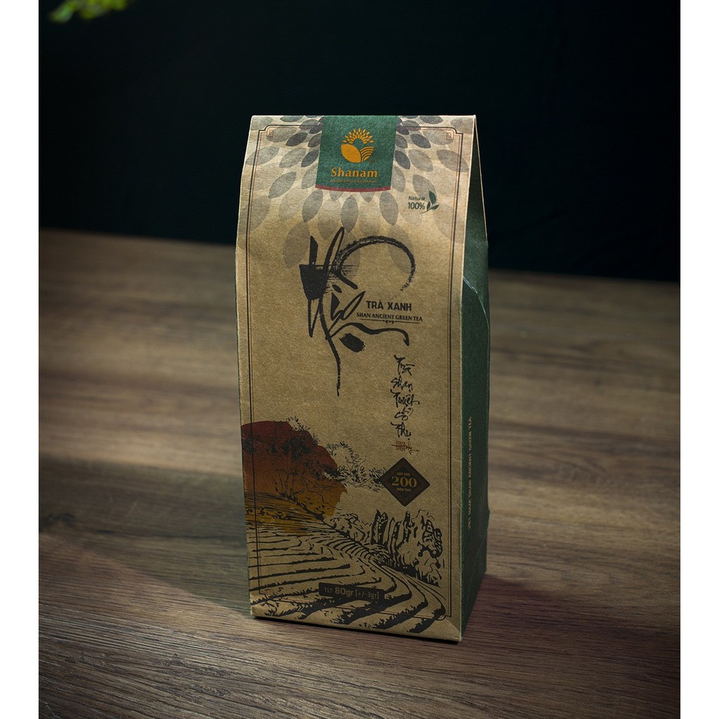 Trà Xanh Thiện - Chè Shan Tuyết Cổ Thụ - Hộp 80gr