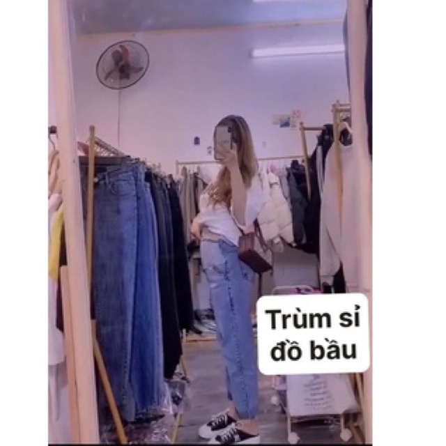 Quần Bầu Ms 02☘️Chất jean-mềm mịn ,co giãn nhẹdáng baggy ☘️ảnh thật mẫu mặcquần cơ size theo từng chu kì và chun chỉnh