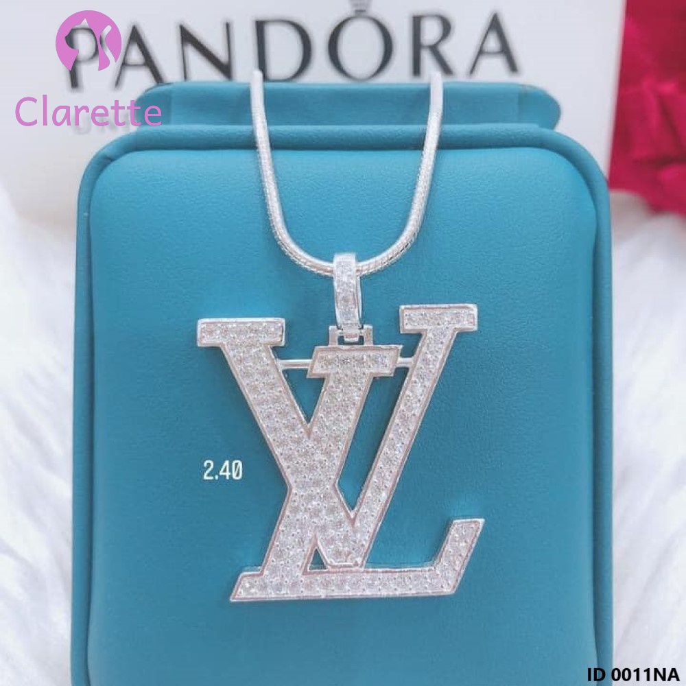 Mặt dây chuyền bạc LV cho nam nhiều kích cỡ Clarette 0011NA
