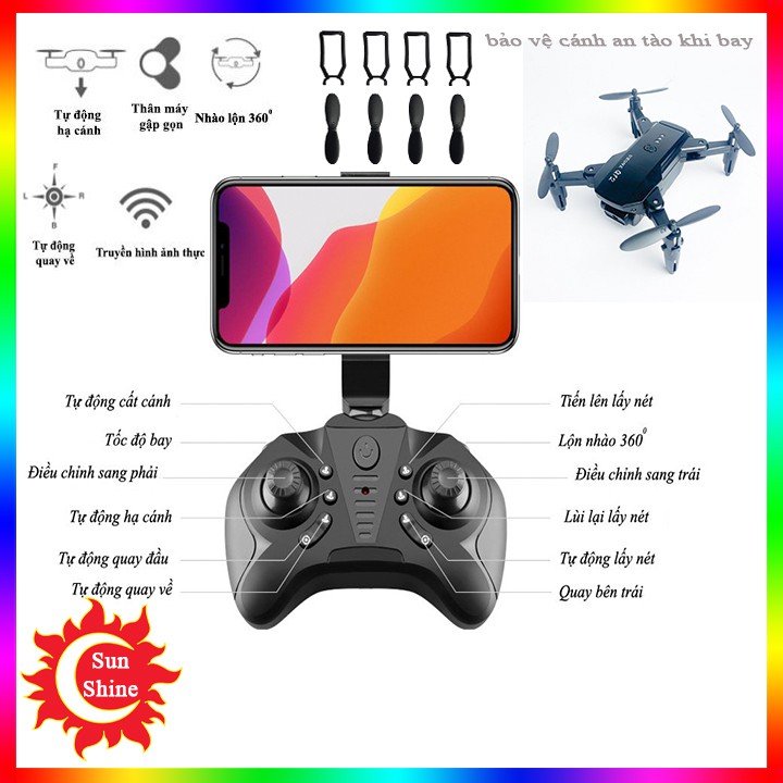 Thỏa Sức Bay Lượn bầu trời trong tay Bạn &gt;Máy bay flycam mini giá r,flycam drone Q12 điều khiển từ xa quay phim,chụp ảnh