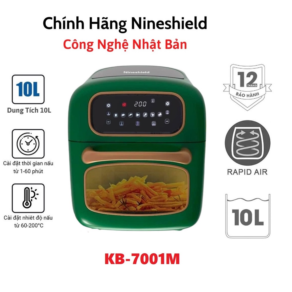 Nồi chiên không dầu Nineshield 10l KB-7001M