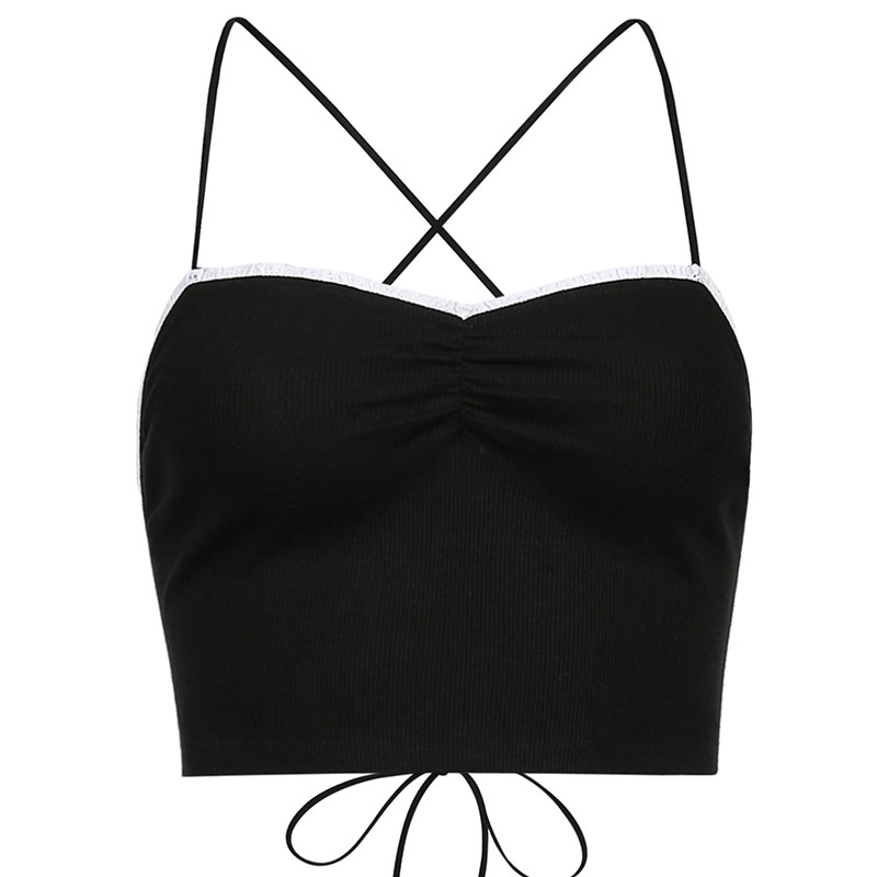 Áo hai dây phối dây đan chéo thời trang quyến rũ cho nữ