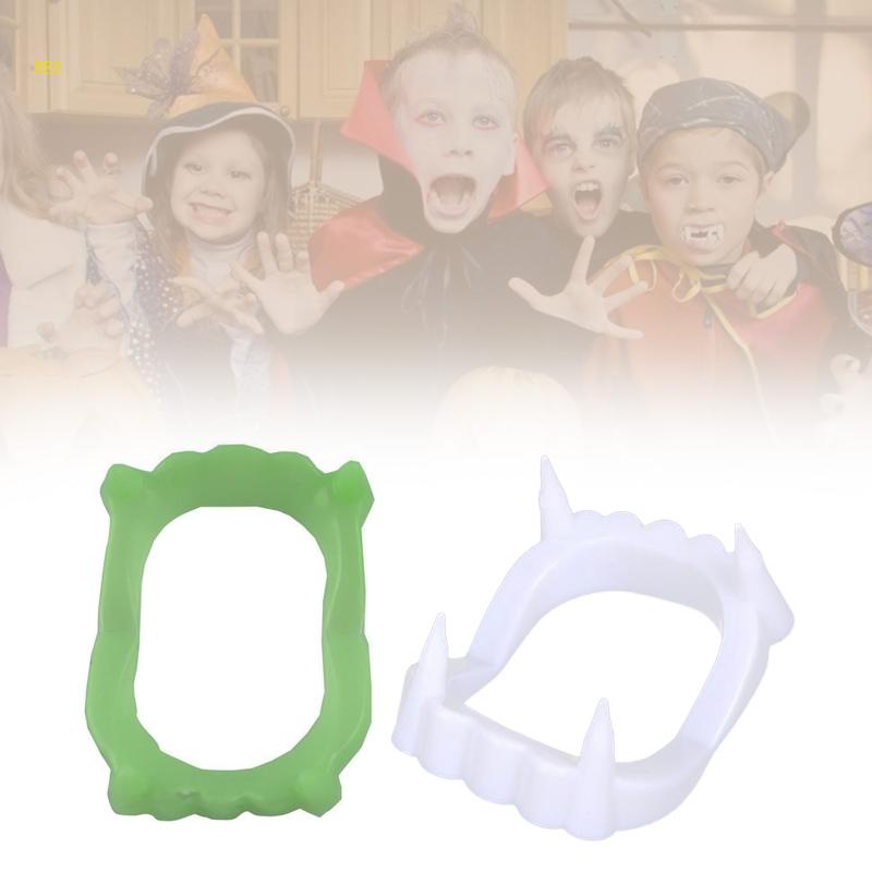 Răng Nanh Giả Phát Sáng Hóa Trang Ma Cà Rồng Cho Lễ Halloween