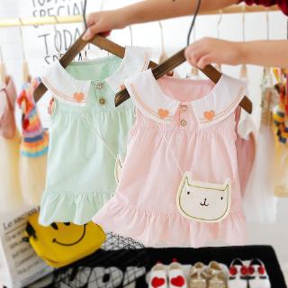Package for girls summer dress new baby girl girl dress Cute Cute Cotton Fabric comfortable, soft and easy to wear and take off