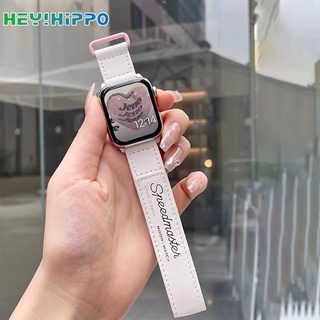 Dây Đeo Bằng Da PU Khóa Dán Cho Đồng Hồ Thông Minh iwatch 7/6/SE/5/4/3 size 45/44/42/41/40/38mm