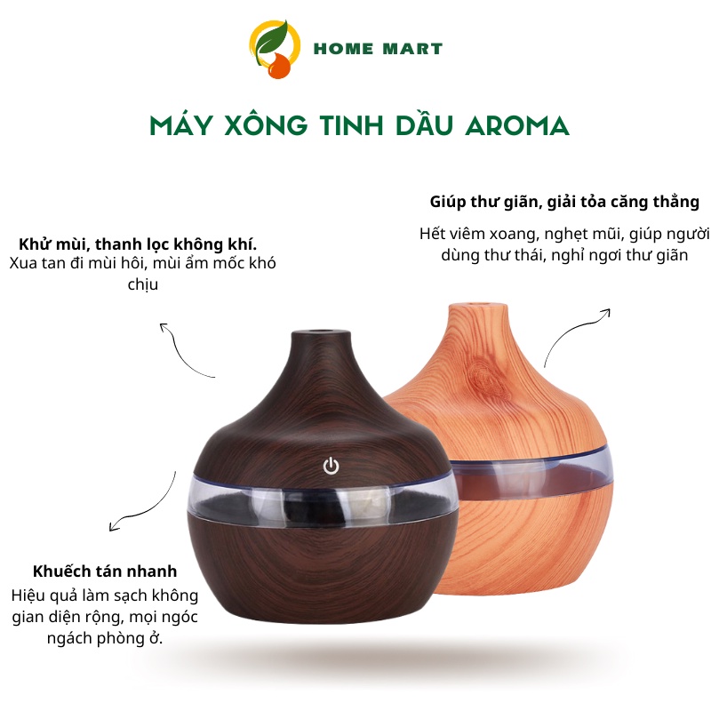Máy xông tinh dầu phun sương Aroma 330ml: máy khuếch tán tinh dầu tỏa hương tạo độ âm cho ngôi nhà, khử khuẩn đuổi muỗi