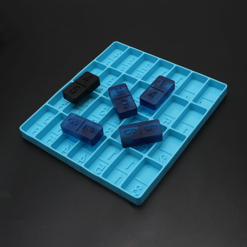 Khuôn Silicone Làm Trang Sức Hình Quân Bài Domino